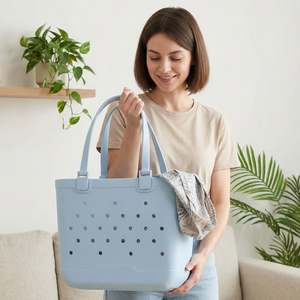 Bolsos de Mano Grandes de Silicona y Goma Eva, Impermeables, para la Playa, con Logotipo Personalizado, de Moda, para Mujer - Product Image 1