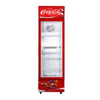 Réfrigérateur commercial à porte simple verticale en verre, vitrine Coca-Cola, congélateur pour boissons, réfrigérateur