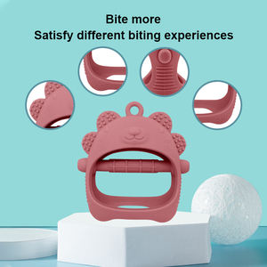 Neuheit <span class=keywords><strong>2025</strong></span> BPA-freier Beißhandschuh für Babys – Beißspielzeug aus Silikon für Säuglinge von 0–6 Monaten, sensorisches Kauspielzeug im Cartoon-Tier-Design, Großhandel - Product Image 5