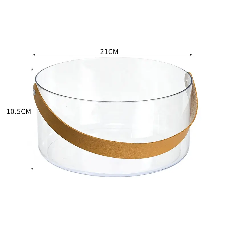New Clear acrylic material ice Bucket Bar party beer Champagne Ice grain Ice bucket with leather treatment