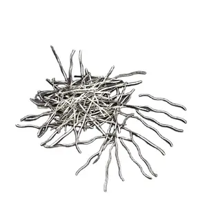 用于混凝土加固的不锈钢丝末端钩状钢纤维铜涂层微钢纤维波浪状钢纤维