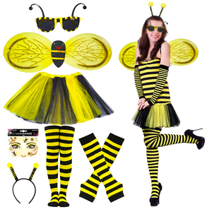 Bee <strong>Costume</strong> Accessories Set Adult Kids Bees Antenna Bopper Headband Tutu Skirt Halloween <strong>Costume</strong> Honey Bee Party Cosplay - Product Image 1