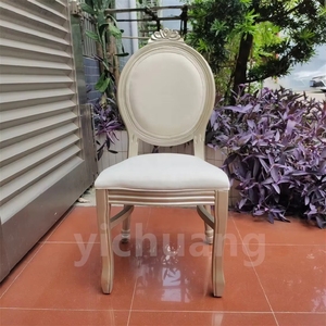 Chaise de banquet de luxe en bois massif à dossier ouvert, style Louis, pour événements, hôtels, mariages, salons - Vente en gros - Product Image 2
