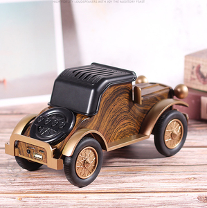 Haut-parleur sans fil A9 Creative Wooden Car Old Fashioned Classic Style Speaker with Mobile Phone Holder - Product Image 6