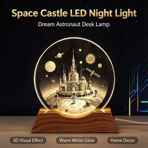 Maßgefertigte Kristall Minimalistische Moderne Planetenförmige Nachtlampe mit Innengravur Schlafzimmer Schreibtisch Dekoration Kreatives Geschenk Tischlampe - Product Image 3