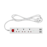 18W Quick Charge 3.0 Smart Wifi Power Strip Uk/Ru/Universele 3 Way 1.8M Kabel Uitbreiding socket Met 4 Usb Lader Voor Telefoon