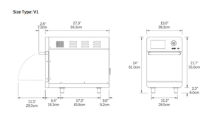 <span class=keywords><strong>Four</strong></span> à <span class=keywords><strong>micro</strong></span>-ondes multifonctionnel Shineho Turbo Chef à haute vitesse pour cuisson rapide, rôtissage et croquant - Product Image 6