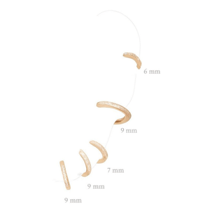 Orecchini a Cerchio Minimalisti in Oro Bianco E4375, Design Geometrico 6 7 9 mm, Unisex per Uso Quotidiano, Gioielli Raffinati in Oro Massiccio 18K - Product Image 1