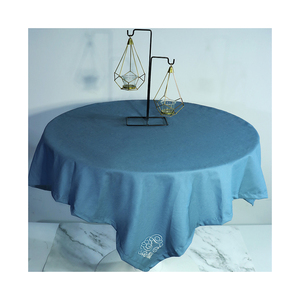 Sophisticated Ivory Linen Wedding <b>Tablecloth</b> Woven Technique Waterproof Oilproof Disposable Modern Style Personalized Coverings - Product Image 1