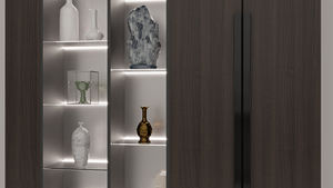 Estante de Vidrio Iluminado de Alta Gama para Boutique, Luz de PC Lechosa de 3 Lados, Marco de Aluminio de 8 mm - Product Image 1