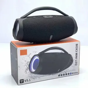 Altavoz Inalámbrico <span class=keywords><strong>Boombox</strong></span> <span class=keywords><strong>3</strong></span> Mini, Portátil, con Luz RGB, Sonido de Bajos, Columna de Música Estéreo para Fiestas, Campamentos, Subwoofer - Product Image 1