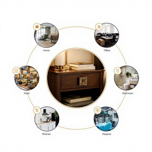 Perillas cuadradas de latón para gabinetes con diseño geométrico, estilo tradicional, juego de tiradores y perillas para muebles de cocina, acabado duradero - Product Image 3