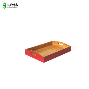 Bamboo and wood rectangular <b>tea</b> <b>tray</b>, solid wood household <b>tea</b> set, water cup <b>tray</b>, Japanese style wooden bread plate, - Product Image 1