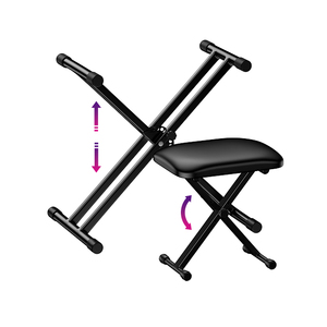 Adjustable Foldable X Shape Metal Keyboard Stand Black Piano <strong>Bracket</strong> for Electronic Piano and Stage Use - Product Image 2