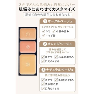 ลดราคาสุดๆ! ! ญี่ปุ่น ETVOS มิเนอรัลคอนซีลเลอร์พาเลทท์สีเบจ 3 สีพร้อมแปรง SPF36 PA+++ รองพื้นแต่งหน้าปกปิดอย่างเป็นธรรมชาติ - Product Image 5