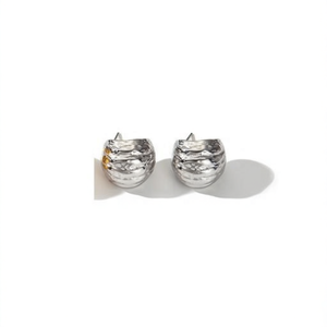 Fine Geometric Hoop <b>Earrings</b> 316L Stainless Steel PVD Gold Plating Sustainable Resistant Minimalist Jewelry - Product Image 2