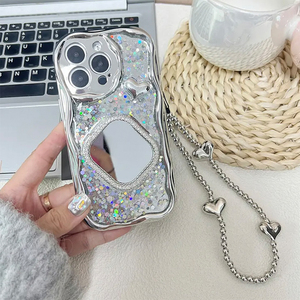 Étui de téléphone miroir de luxe pour femme, style coréen, en silicone TPU antichoc, pour <span class=keywords><strong>iPhone</strong></span> 17 16 Pro Max 15 Plus 14 13 12 - Product Image 1