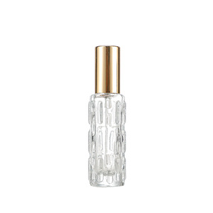 Flacon de parfum portable de <span class=keywords><strong>poche</strong></span> 12 ml, texture <span class=keywords><strong>vintage</strong></span> en forme de losange, en verre écologique transparent, échantillon de parfum à bille rechargeable - Product Image 5