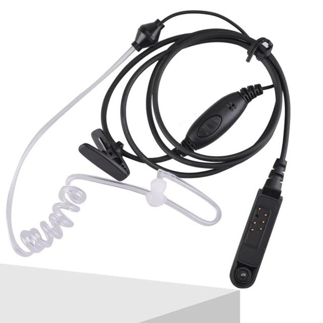 2-Wire Coil Earbud Audio Mic Surveillance Kit Earpiece with Multi-PIN for Motorola Radio GP328 GP340 GP360 HT750 HT1250 MTX8250