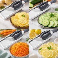YONGLI Multi Handheld Mandoline Snijder - Groentesnijder, Aardappelsnijder, Verstelbaar RVS-mes, Comfortabele Greep