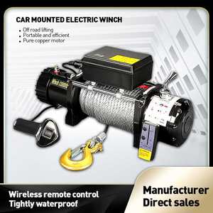 Kablosuz uzaktan ile taşınabilir 24V elektrikli Offroad vinç tel halat ile yüksek verimli çelik manuel vinç araba vinçler vinç - Product Image 3