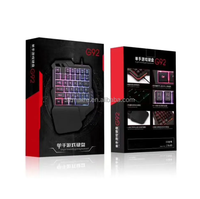 Clavier LED portable à une main 35 touches filaire rechargeable pour IOS Android PC ordinateur portable bureau de jeu