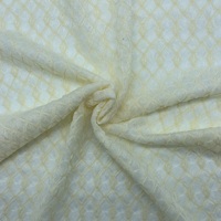 Tissu en crêpe extensible jacquard à petits diamants semi-transparent, tissu texturé et délicat pour chemisiers et lingerie
