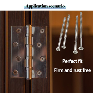 Tornillo de madera autorroscante de cabeza plana chapada en zinc de acero inoxidable de 9x3 pulgadas ANSI para sistema de medición métrico de bisagra clase 10,9 12,9 - Product Image 5