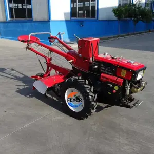 Çin fabrika kaynağı dizel 2 tekerlekli tarım iki tekerlekli traktör römork ile makinesi