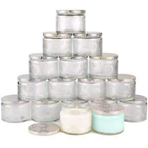 Sang Trọng Chất Lượng Cao Hot Bán Nổi 4Oz Glass Candle Chum Với Nắp Đậy Cho Nến Làm - Product Image 1