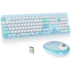 Combo de Teclado y Ratón Inalámbrico Mofii 2.4G, Teclado de Tamaño Completo con Clic Silencioso y Ratón para Computadora/Smart TV - Product Image 1