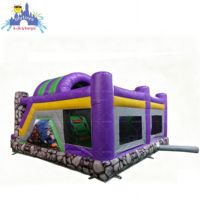 Lilytoys Château gonflable Halloween Maison hantée avec toboggan, certifié CE, en PVC