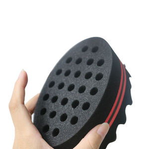 Brosse à cheveux ovale double face Magic Twist avec peignes éponge pour cheveux <span class=keywords><strong>afro</strong></span>, bouclés, ondulés, dreadlocks - <span class=keywords><strong>Coiffure</strong></span> de barbier, usage professionnel et domestique, noire - Product Image 3