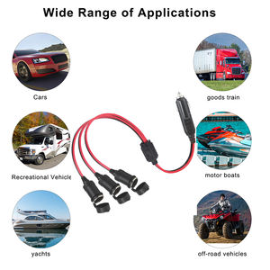 ปลั๊กจุดซิการ์สำหรับยานพาหนะยานพาหนะอัตโนมัติ, ที่ชาร์จตัวแยกสาย DC แบบ2 in 1ที่ชาร์จอะแดปเตอร์สำหรับรถ - Product Image 2