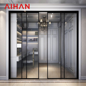 <span class=keywords><strong>Porte</strong></span> <span class=keywords><strong>coulissante</strong></span> ultra-étroite <span class=keywords><strong>en</strong></span> aluminium sans <span class=keywords><strong>rail</strong></span> inférieur, <span class=keywords><strong>double</strong></span> vitrage <span class=keywords><strong>en</strong></span> <span class=keywords><strong>verre</strong></span> trempé, triple liaison de rails <span class=keywords><strong>pour</strong></span> salon et chambre à coucher - Product Image 5