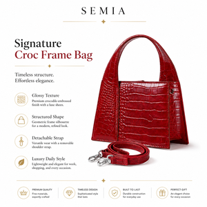 <span class=keywords><strong>Borsa</strong></span> a Mano in Pelle PU Goffrata Coccodrillo <span class=keywords><strong>Rossa</strong></span> Personalizzata OEM, <span class=keywords><strong>Borsa</strong></span> a Spalla Mini Strutturata di Lusso per Donna, Produttore - Product Image 2
