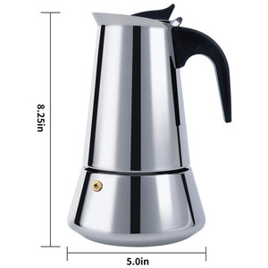 Proshui, venta al por mayor, <span class=keywords><strong>acero</strong></span> <span class=keywords><strong>inoxidable</strong></span> italiano moderno, 1 taza, 2 <span class=keywords><strong>tazas</strong></span> a 12 <span class=keywords><strong>tazas</strong></span>, <span class=keywords><strong>cafetera</strong></span> Moka, estufa, Mokapot superior - Product Image 1