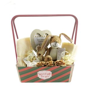 Grands paniers en bois brun modernes avec une longue poignée en métal pour les cadeaux <span class=keywords><strong>de</strong></span> saison, pour un <span class=keywords><strong>rangement</strong></span> soigné - Product Image 5