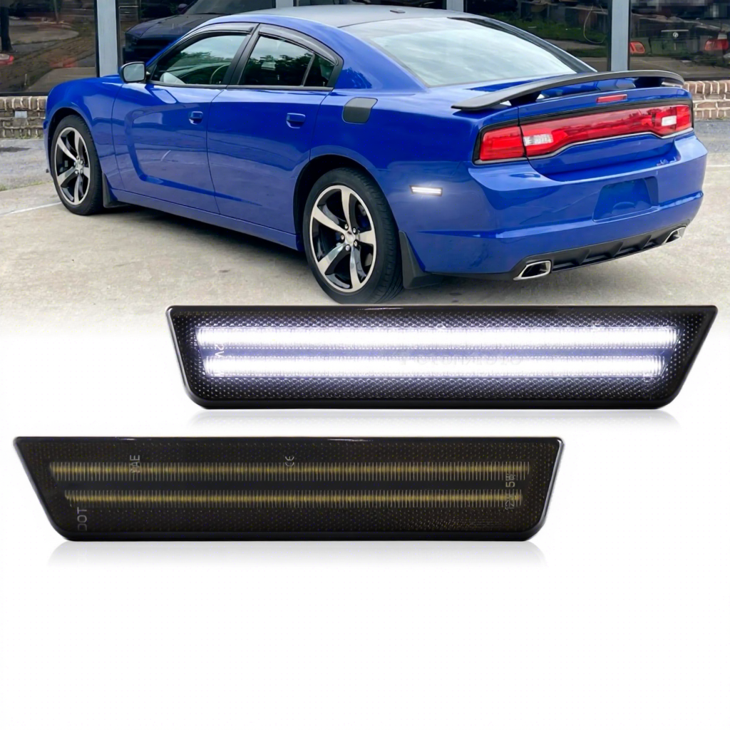 2x feux arrière blancs -2 bandes led-Animation