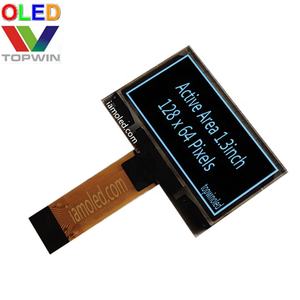 Topwin layar OLED kecil 1.3 ''1.3inch 16 pin warna putih dengan 25mm panjang kabel FPC 4-spi jenis konektor antarmuka - Product Image 6