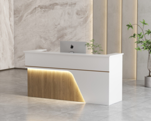 Table de réception commerciale et de caisse enregistreuse minimaliste contemporaine pour magasin d'entreprise Bar Boutique de vêtements Salon de beauté - Product Image 5