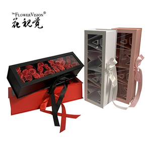 New design MOM box luxury rectangle MAMA flower boxes with transparent window for Mother's Day