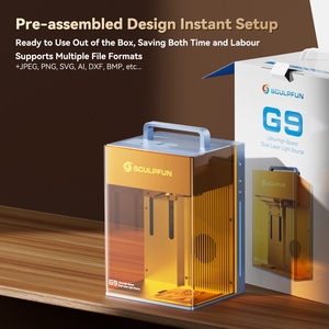 Sculpfun G9 Laser Engraver 2W Hồng Ngoại + 10W Diode Màu Xanh Kép Siêu Tốc Độ Cao Ánh Sáng-Ning Khắc 2-Trong-1 Laser Đánh Dấu Máy - Product Image 2