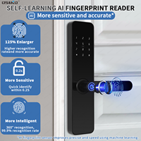 Cerradura Inteligente para Puerta con Huella Dactilar, Sin Llave, Antirrobo, Múltiples Códigos, Wifi, Cámara