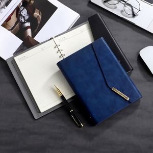 Custom Logo <b>Notebook</b> Business Cahiers 200 Pages <b>A5</b> 6 Ring Binder <b>Notebook</b> for Student Leather Journal Office <b>Notebook</b> - Product Image 4