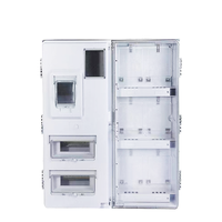 Caja de medidor de plástico transparente impermeable para exteriores, distribución monofásica trifásica prepagada para el hogar, Material ABS y PC IP68