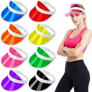 Viseras de PVC Personalizadas Unisex en Colores Pastel con Diseño Personalizado, Impresión Serigráfica y Protección UV para Deportes y Actividades al Aire Libre - Product Image 1