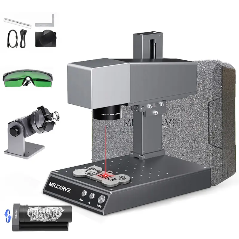 DAJA Laser Marking Machines Fiber Laser Printer All-metal Engraver Mr Carve M1 Pro Metal for Plastic Laser Wood Cutter