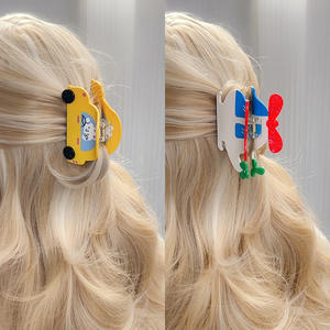 यूशी कस्टम बालों के क्लैव क्लिप कार्टून कैंडी रंग कार आकार के बालों के क्लैव फोटो - Product Image 2