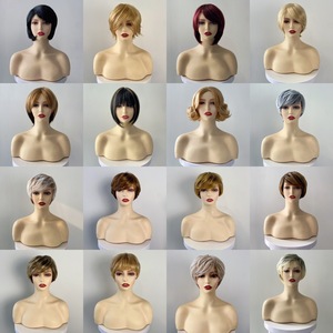 <span class=keywords><strong>Parrucca</strong></span> Senza Nastro Adesivo Pronta per la Spedizione, Alta Qualità Premium, Taglio Pixie, Fibra Sintetica Resistente alle Alte Temperature, Servizio OEM con Logo Personalizzato - Product Image 2